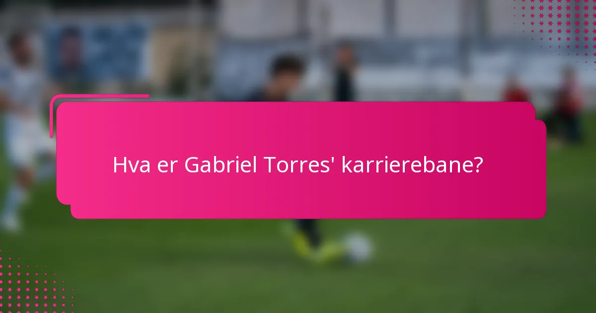 Hva er Gabriel Torres' karrierebane?